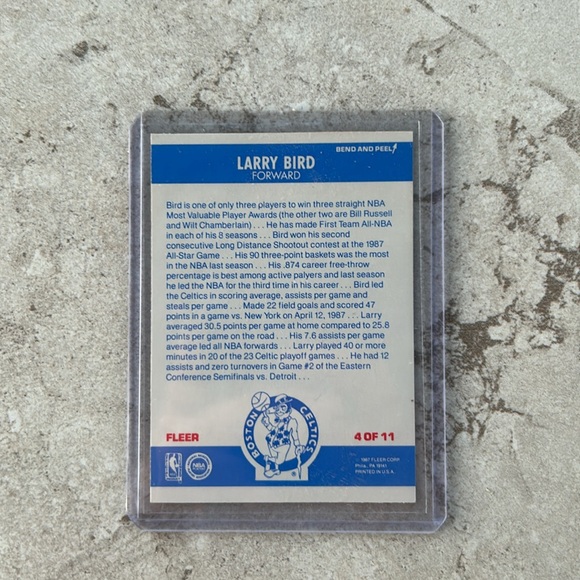 Basketball card, Larry Bird - Picture 2 of 2